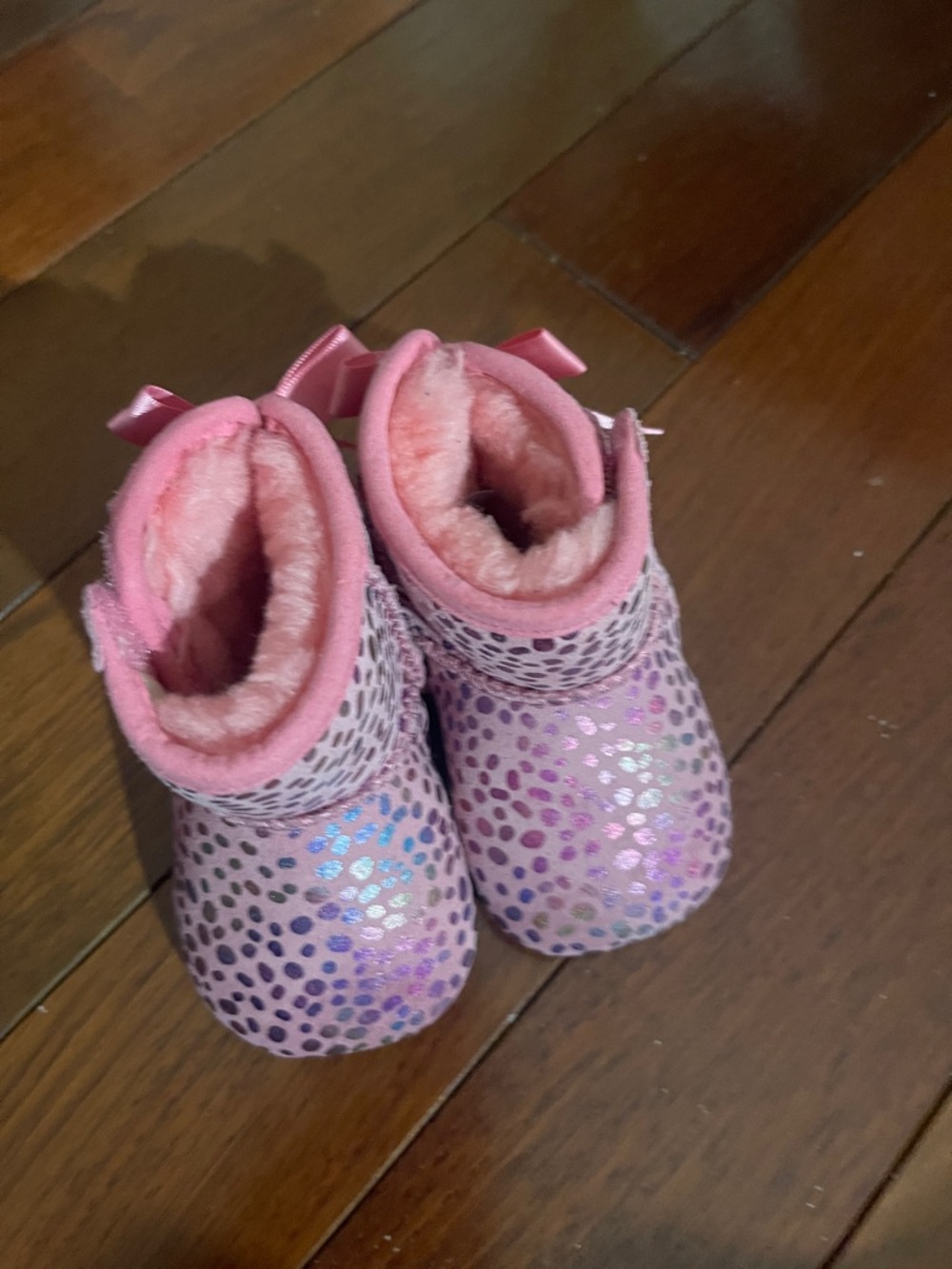 Pink dot Ugg boots